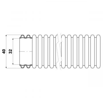 RIEVOTĀ CAURULE KF-09040/25M arot 25&nbsp;m &Oslash; 40&nbsp;mm KOPOS