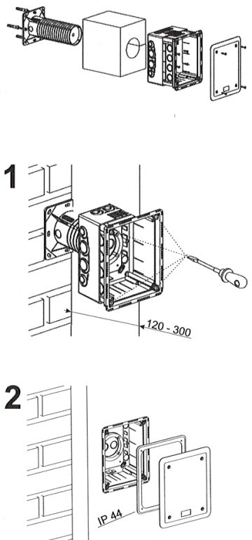 КОРОБКА ЭЛЕКТРОМОНТАЖНАЯ, ПРЕДНАЗНАЧЕННАЯ ДЛЯ ТЕПЛОИЗОЛЯЦИИ В КОМПЛЕКТАХ КУЗ-ВИ-КБ