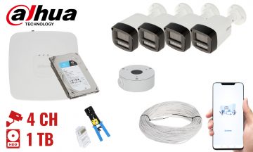 MONITORINGA KOMPLEKTS DAHUA-NVR04-4IPCB 4 KAMERAS + DVR DAHUAMONITORINGA KOMPLEKTS DAHUA-NVR04-4IPCB 4 KAMERAS + DVR DAHUA