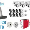 MONITORINGA KOMPLEKTS UNV-NVR16-16IPCBT 16 KAMERAS + DVR UNIVIEW