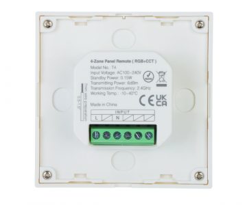 WALL-MOUNTED LED LIGHTING CONTROLLER P3 2.4 GHz, RGBCCT (RGBWW) 12 ... 24 V DC MiBOXER