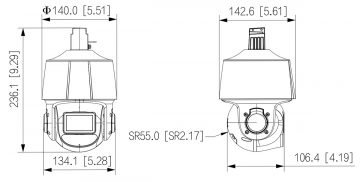 VÄLIS IP-ROTARY-KAAMERA SD3E410DB-GNY-A-PV TiOC WizSense – 3,7 Mpx 4 ... 40 mm DAHUA