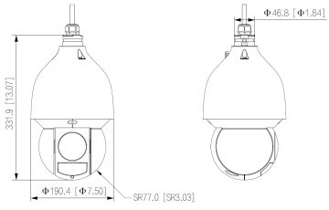 IP ĀTRUMA DOME KAMERA SD5A425GB-HNR - 3.7 Mpx 5 ... 125 mm DAHUA