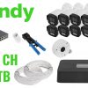 MONITORINGA KOMPLEKTS TIANDY-NVR10-10IPCB 10 KAMERAS + DVR TIANDY