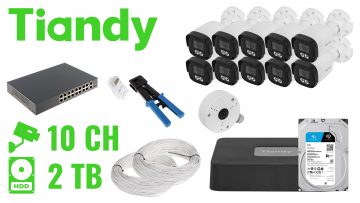 MONITORINGA KOMPLEKTS TIANDY-NVR10-10IPCB 10 KAMERAS + DVR TIANDYMONITORINGA KOMPLEKTS TIANDY-NVR10-10IPCB 10 KAMERAS + DVR TIANDY