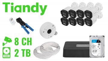 MONITORINGA KOMPLEKTS TIANDY-NVR10-8IPCB 8 KAMERAS + DVR TIANDYMONITORINGA KOMPLEKTS TIANDY-NVR10-8IPCB 8 KAMERAS + DVR TIANDY