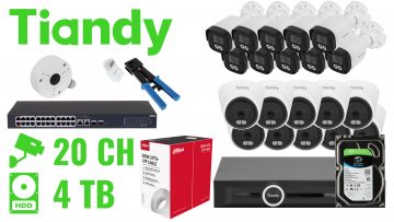 MONITORINGA KOMPLEKTS TIANDY-NVR20-20IPCBT 20 KAMERAS + DVR TIANDYMONITORINGA KOMPLEKTS TIANDY-NVR20-20IPCBT 20 KAMERAS + DVR TIANDY