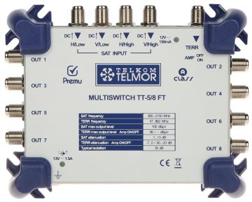 MULTISWITCH TT-5/8-FT-PREMU 5 IEEJAS / 8 IZEJAS TELMOR