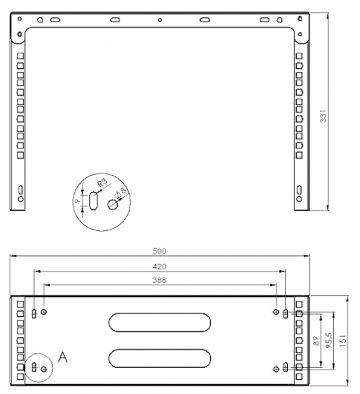 PAIGALDAMINE RACKSEADMETELE WRH19-4U/4U-330B STALFLEX