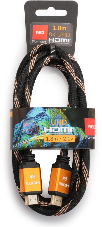 Opticum RED 8K UHD HDMI-HDMI kabelis - 1,8 m (v2.1)