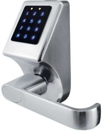 EURA ELH-80B9/SILVER durvju rokturis ar skārienklaviatūru, SMS vadība, Mifare nolasītājs, Bluetooth modulis