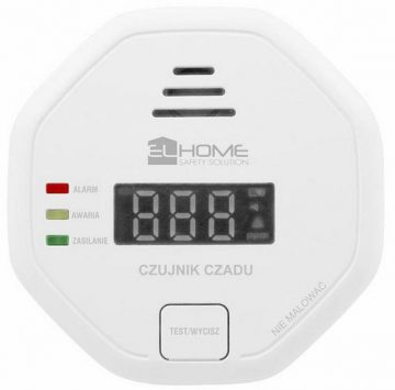 El Home CD-92B8 brīvi stāvošs oglekļa monoksīda detektors, LCD displejs, 3 gadu garantija