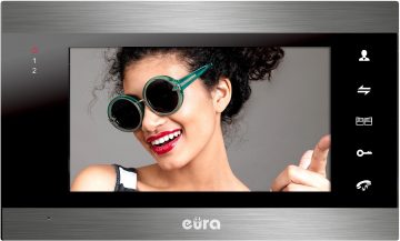 Видеомонитор EURA VDA-01C5 черный VDP-00C5 для VDP-00C5