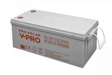 AKUMULATORS VOLT POLSKA DZIĻĀ CIKLA VPRO SOLAR 12V 220AH VRLA BEZ APKOPES