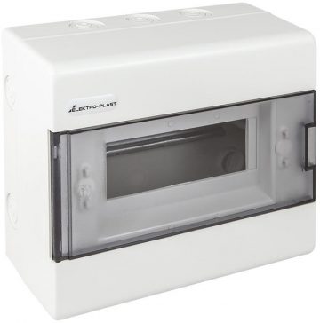 Модульный распределитель 1x8 накладной (N+PE) IP40 SRn-8 Модульный распределитель 1x8 накладной (N+PE) IP40 SRn-8