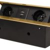 Built-in furniture socket ORNO OR-AE-13109/BR brass Built-in furniture socket ORNO OR-AE-13109/BR brass