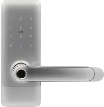 Door handle with access controller EURA ELH-02H4 silver color