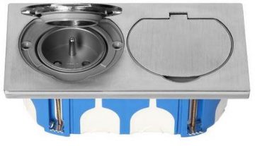 ДВОЙНАЯ ВСТРОЕННАЯ РОЗЕТКА. ORNO OR-AE-1398MB