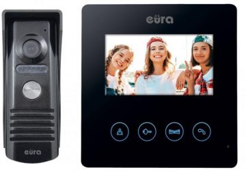 EURA video durvju ieejas sistēma VDP-52A3 "ATIRA" melna