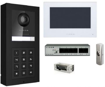 Комплект видеодомофона VIDOS ONE + кнопка + электрозамок Комплект видеодомофона VIDOS ONE + кнопка + электрозамок