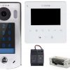 VIDOS VIDEOPHONE DUO S1301D/M1022W + КНОПКА + ЭЛЕКТРИЧЕСКИЙ ОТКРЫВАТЕЛЬ ДВЕРИ