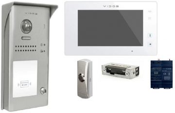 VIDOS VIDEOPHONE DUO S1101A/M1021W-2 + NUPP + ELEKTRILINE UKSE AVAJA