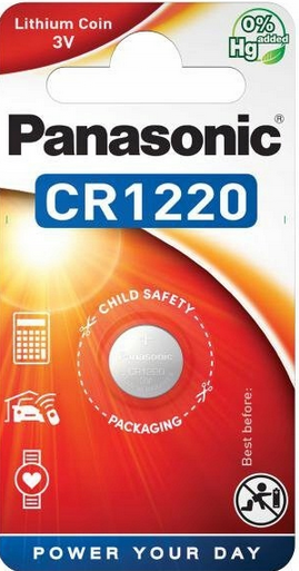 Akumulators CR1220 1BL PANASONIC 3V 35mAh (1 gab.)