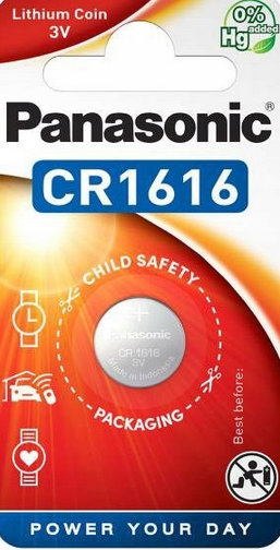 Akumulators CR1616 1BL PANASONIC 3V 55mAh (1 gab.) Akumulators CR1616 1BL PANASONIC 3V 55mAh (1 gab.)