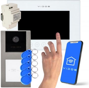 VIDOS VIDEODOMOFON X M11W-X/S-11-1 + atslēgu pults