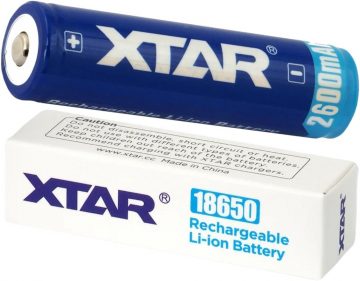18650 Li-Ion 3,7 V Xtar 2600 mAh akumulators (1 gab.) ar aizsardzību18650 Li-Ion 3,7 V Xtar 2600 mAh akumulators (1 gab.) ar aizsardzību