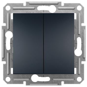 Schneider Asfora divkāršais bīdāmais slēdzis bez rāmja EPH0600371 antracīts