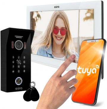 EURA VDP-99C5 WIDEOFON TELEFONS balts, WiFi, RFID, TUYA
