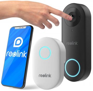 Reolink Wi-Fi bezvadu video durvju zvans 5MPxReolink Wi-Fi bezvadu video durvju zvans 5MPx