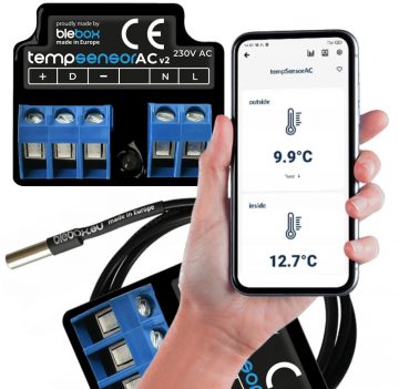 Temperatūras sensors tempsensorac v2 BleboxTemperatūras sensors tempsensorac v2 Blebox