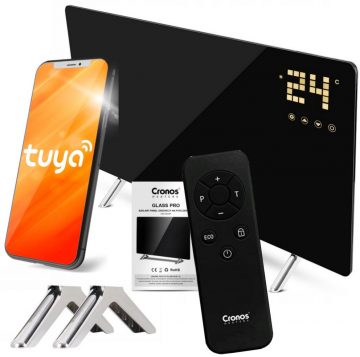 Инфракрасная нагревательная панель CRONOS Synthelith GLASS CRG-480TWP Black Инфракрасная нагревательная панель CRONOS Synthelith GLASS CRG-480TWP Black