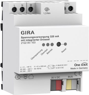 Блок питания GIRA 320 мА с дросселем KNX ONE 212200