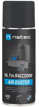 Сжатый воздух Natec Raccoon Air 400 млСжатый воздух Natec Raccoon Air 400 мл