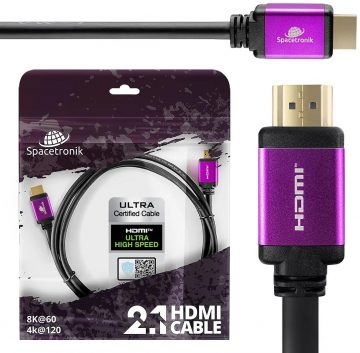 HDMI 2.1 8K Spacetronik SH-SPR015 1,5 m kabelisHDMI 2.1 8K Spacetronik SH-SPR015 1,5 m kabelis