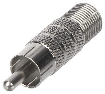 Адаптер для розетки F с вилкой CINCH Адаптер для розетки F с вилкой CINCH