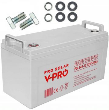 AKUMULATORS VOLT POLSKA DZIĻĀ CIKLA VPRO SOLAR 12V 140AH VRLA BEZ APKOPES