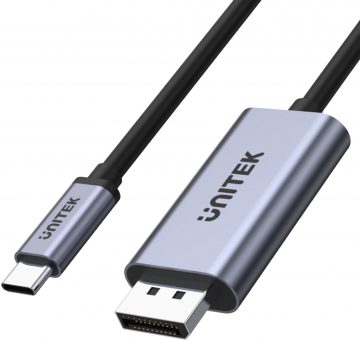 Unitek adapteris V1409A USB-C uz DisplayPort 1.2 4K 60Hz 1,8 mUnitek adapteris V1409A USB-C uz DisplayPort 1.2 4K 60Hz 1,8 m