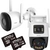 IMOU BULLET 2C 4MP un Cruiser Dual 10MP IP kameru komplekts ar 32GB atmiņas kartēm