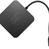 USB 6 viename žalias elementas USB-C šakotuvas AK61