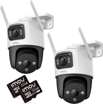 Комплект из 2 IMOU Cruiser Dual 10MP IP-камер (5MP + 5MP) с картами памяти 32 ГБ Комплект из 2 IMOU Cruiser Dual 10MP IP-камер (5MP + 5MP) с картами памяти 32 ГБ