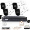 BCS Basic IP novērošanas komplekts 4x BCS-B-TIP12FR3(2.0) kamera DVR ar 1TB cieto disku