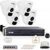 BCS Basic IP novērošanas komplekts 4x BCS-B-EIP12FR3(2.0) kamera DVR ar 1TB cieto disku