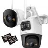2 Imou bullet 3 5MP ja Cruiser Dual 10MP IP-kaamera komplekt koos 32GB mälukaartidega