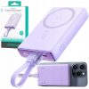 Joyroom powerbank JR-PBM01 10000mAh 20W 1x USB-C 2x Lightning purpurs + kabelis