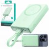 Joyroom Powerbank JR-PBM01 10000mAh 20W 1x USB-C 2x Lightning green + kabelis