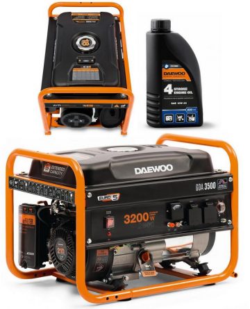 DAEWOO ĢENERATORS GDA 3500 3.2kW + ĢENERATORU EĻĻĻA SAE 10W-30 DWO 600